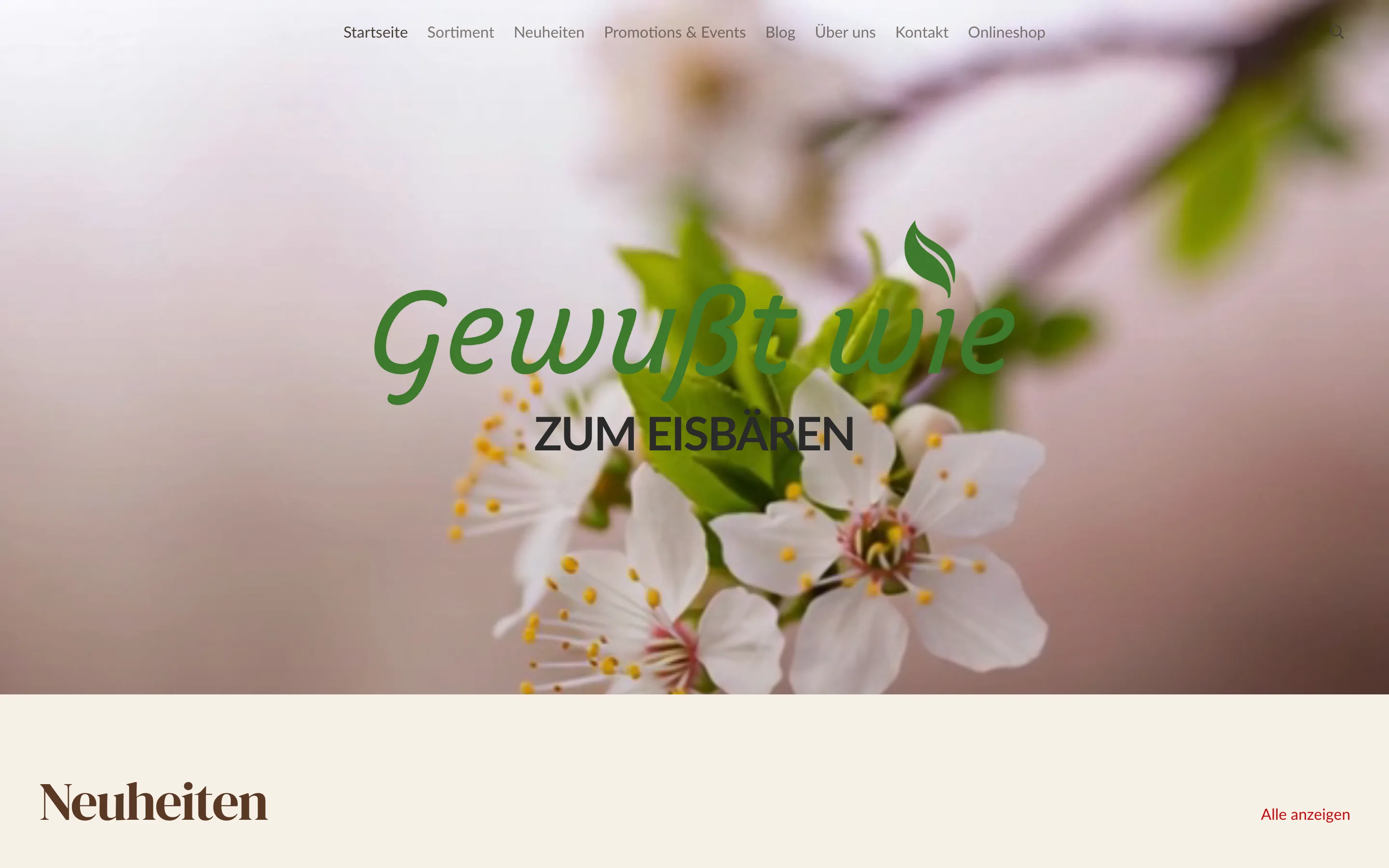 Website von Zum Eisbären