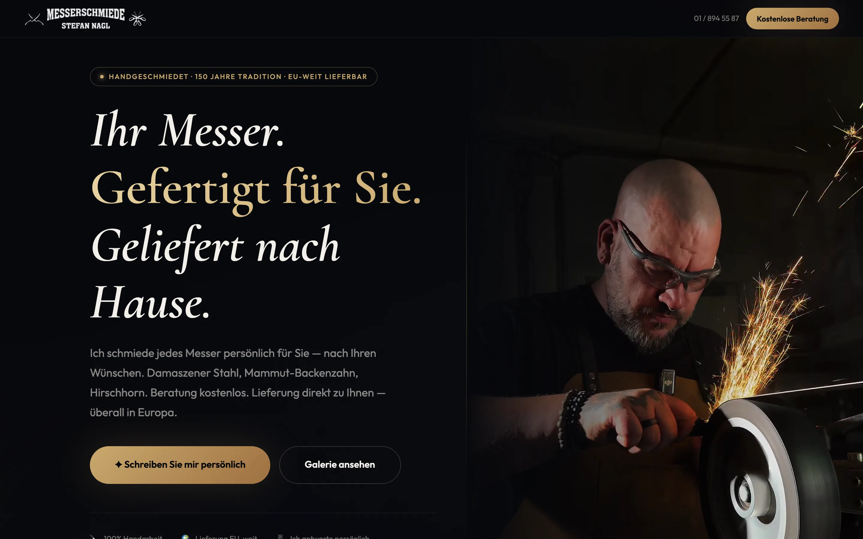Website von Messerschmiede Stefan Nagl